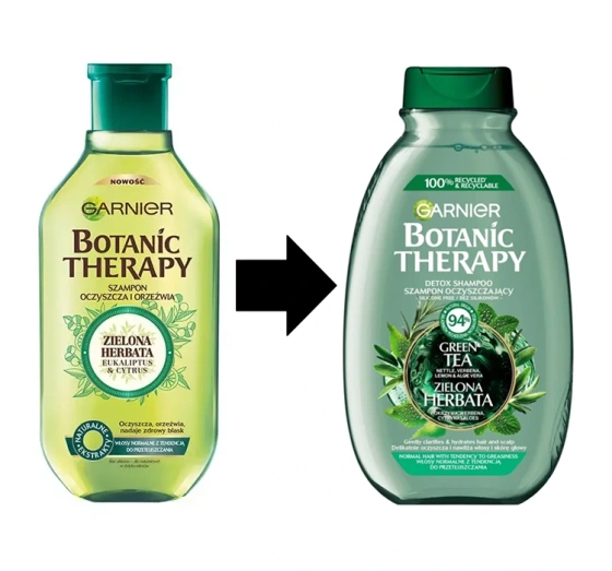 Garnier Botanic Therapy Green Tea szampon oczyszczający włosy normalne i przetłuszczające się 400 ml
