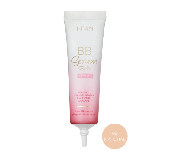 Hean BB Serum rozświetlający krem BB do twarzy SPF50 02 Natural 30 ml