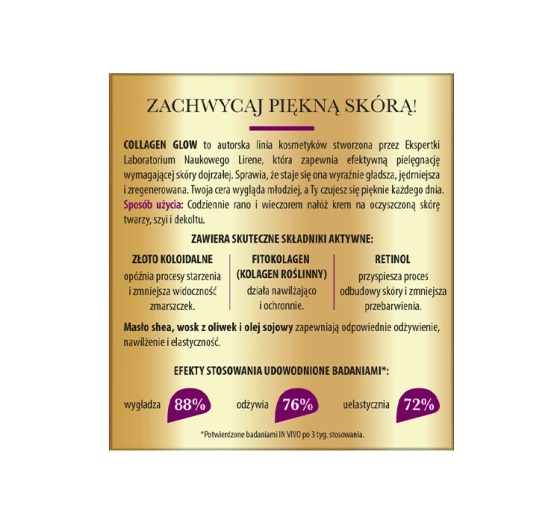 Lirene Collagen Glow przeciwzmarszczkowy krem naprawczy 70 50 ml