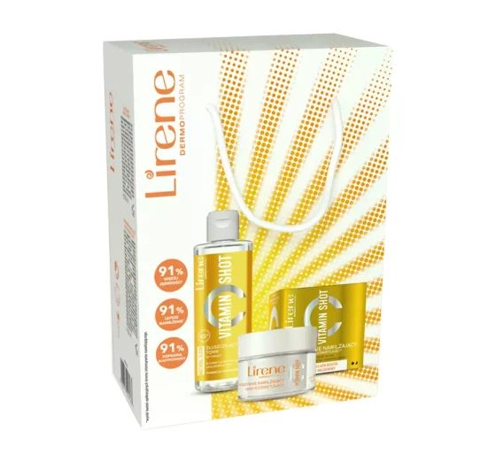 Lirene Vitamin Shot tonik do twarzy 200 ml krem rozświetlający do twarzy 50 ml