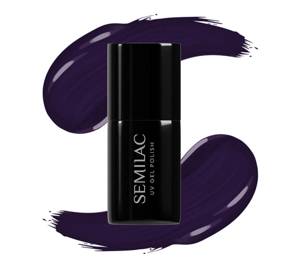 Semilac Black & White lakier hybrydowy 100 Black Purple 7 ml