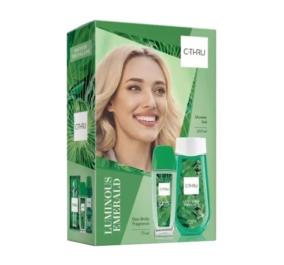 C-Thru Luminous Emerald zapachowy spray z atomizerem 75 ml żel pod prysznic 250 ml