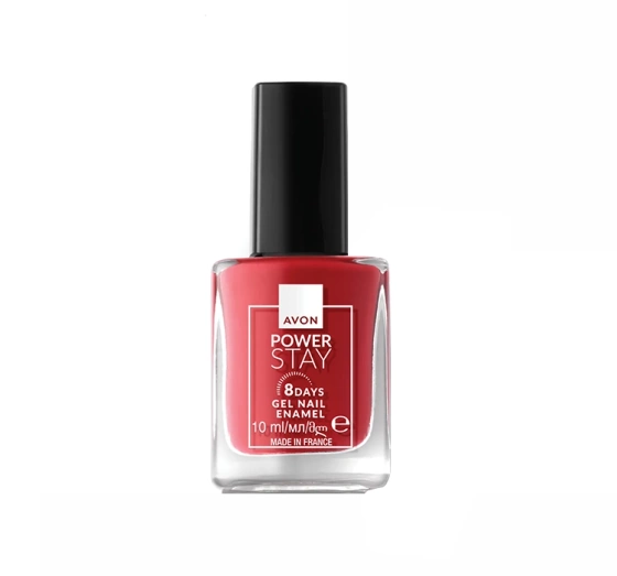 Avon Power Stay żelowy lakier do paznokci The Red One 10 ml