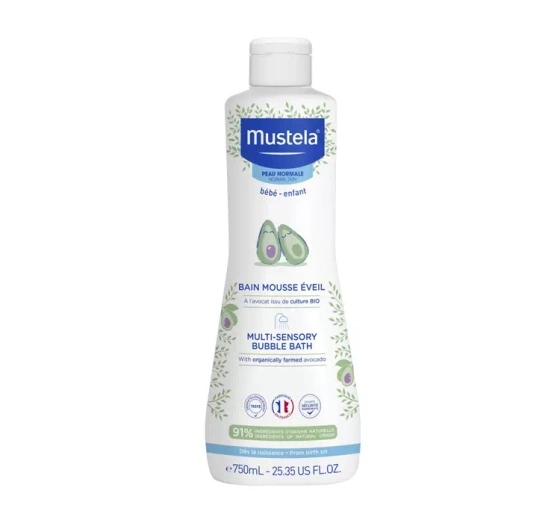 Mustela Bebe płyn do kąpieli dla dzieci od 1 dnia życia Bąbelkowa Kąpiel 750 ml