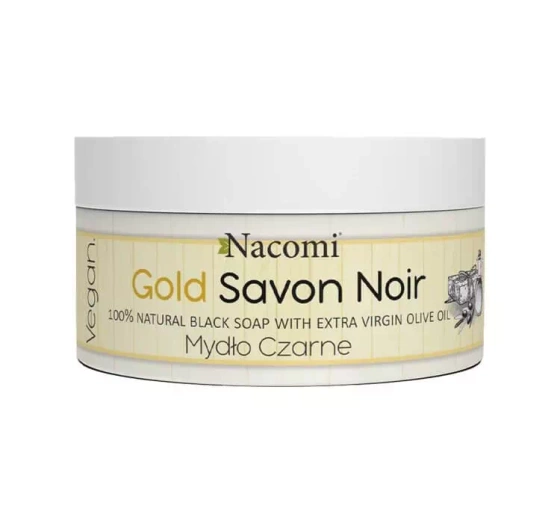 Nacomi mydło 100% naturalne czarne Savon Noir Gold 125 g
