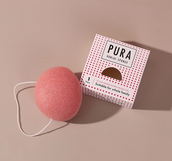 Sister Young Pura naturalna gąbka Konjac do mycia twarzy Pink