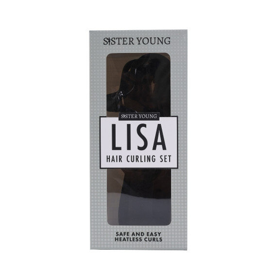 Sister Young Lisa zestaw do kręcenia włosów wałek 2 scrunchie klips Black