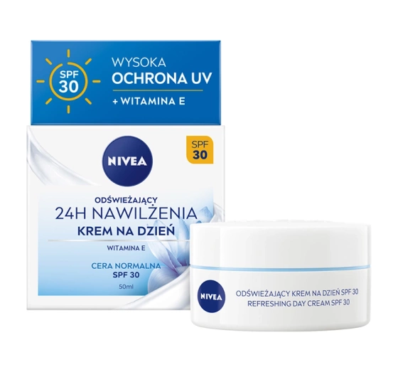 NIVEA 24h Nawilżenia odświeżający krem do twarzy na dzień SPF30 50 ml