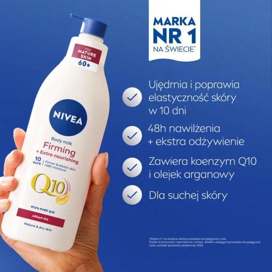 NIVEA Q10 Plus Argan Oil ujędrniający balsam do ciała do skóry suchej i bardzo suchej 400 ml