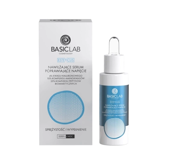 BasicLab Esteticus nawilżające serum poprawiające napięcie 4% kwasu hialuronowego 30 ml