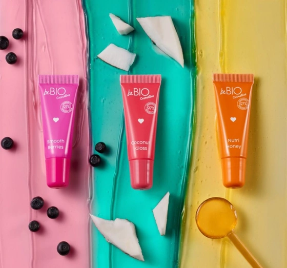 Bebio Glazed Lips Shine&Protect naturalny żelowy olejek do ust Smooth Berries 10 ml