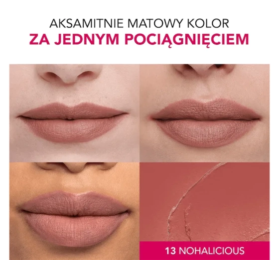 Bourjois Rouge Velvet Lipstick matowa pomadka do ust 13 Nohalicious 2,4 g