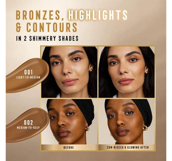 Max Factor Miracle Pure kremowy bronzer do twarzy 001 Light To Medium 15 ml