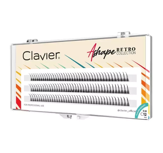 Clavier Ashape kępki sztucznych rzęs 12 mm skręt C