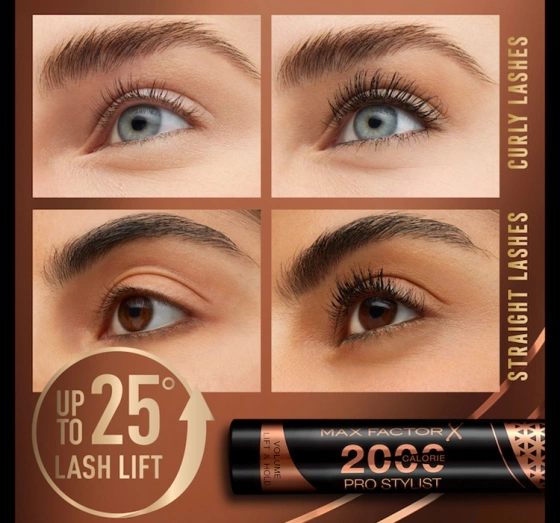 Max Factor 2000 Calorie Pro Stylist tusz do rzęs Black 9 ml