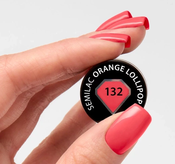 Semilac Sweets & Love lakier hybrydowy 132 Orange Lollipop 7 ml