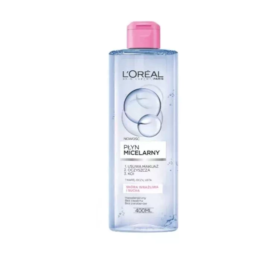 L'Oréal Paris Skin Expert płyn micelarny skóra wrażliwa i sucha 400 ml