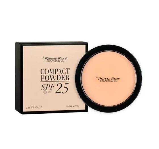 Pierre Rene Compact Powder SPF 25 prasowany puder do twarzy 01 Cream 8g