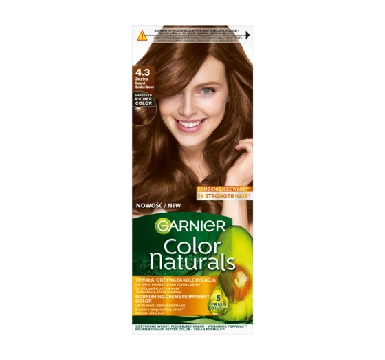 Garnier Color Naturals trwała farba do włosów 4.3 Złoty Brąz