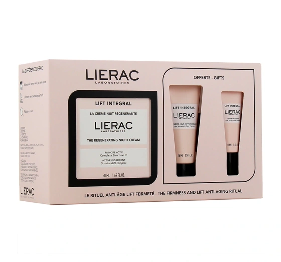 Lift Integral zestaw kosmetyków dla kobiet krem na noc 50 ml krem na dzień 15 ml serum 10 ml