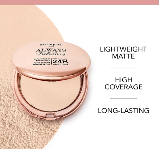 Bourjois Always Fabulous podkład w kompakcie 100 Rose Ivory 7 g