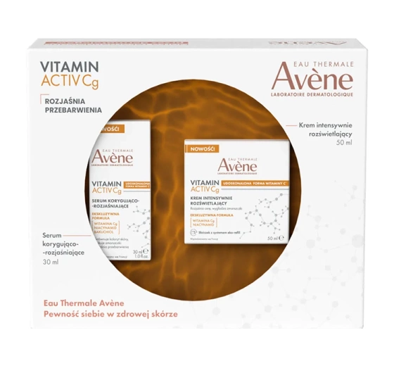 Avène Vitamin Activ Cg zestaw rozjaśniających kosmetyków do pielęgnacji twarzy krem 50 ml serum 30 ml