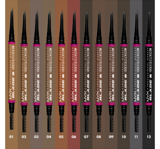 NYX Professional Makeup Blade & Shade automatyczna kredka do brwi 03 Cool Ash Brown 0,06 g