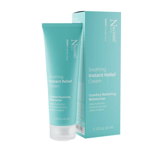 Nacomi Next Level Soothing Instant Relief Cream łagodząco-regenerujący krem do twarzy 40 ml
