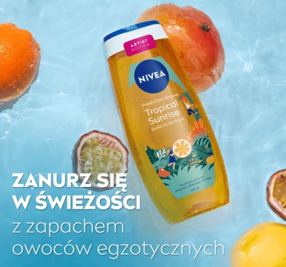NIVEA Fresh Care Tropical Sunrise odświeżający żel pod prysznic 250 ml