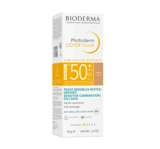 Bioderma Cover Touch Mineral kryjący fluid mineralny Golden SPF50 40 g