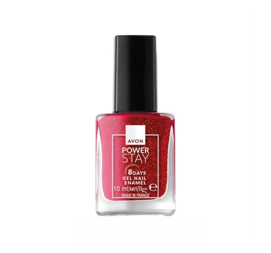 Avon Power Stay żelowy lakier do paznokci Scarlet Passion 10 ml