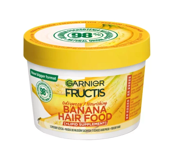 Garnier Fructis Hair Food Banana odżywcza maska do włosów suchych 400 ml