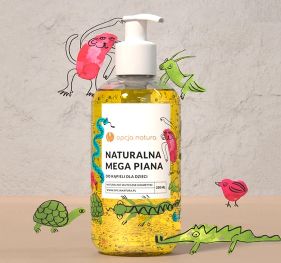 Opcja Natura naturalna mega piana do kąpieli dla dzieci 250 ml