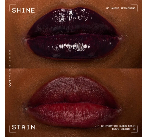NYX Professional Makeup Lip IV Hydrating Gloss Serum błyszczyk do ust 16 Grape Gushin' 5 ml