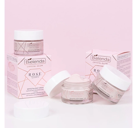 Bielenda Crystal Glow Rose Quartz maseczka primer nawilżająco-rozświetlająca 8 g