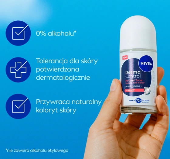 NIVEA Derma Control antyperspirant w kulce dla kobiet Natural Tone 50 ml
