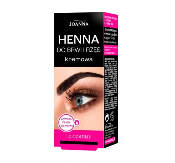 Joanna Kremowa Henna do brwi i rzęs 1.0 Czarny 15g 15g