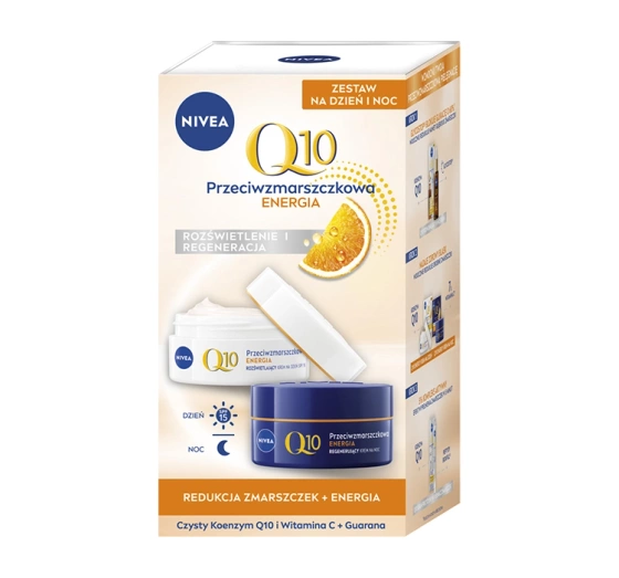 NIVEA Q10 Energy zestaw krem na dzień SPF15 50 ml krem na noc 50 ml