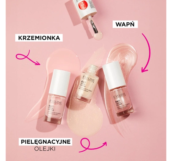 Eveline Cosmetics Nail Therapy 6w1 Care And Colour odżywka do paznokci Shimmering Nude 5 ml