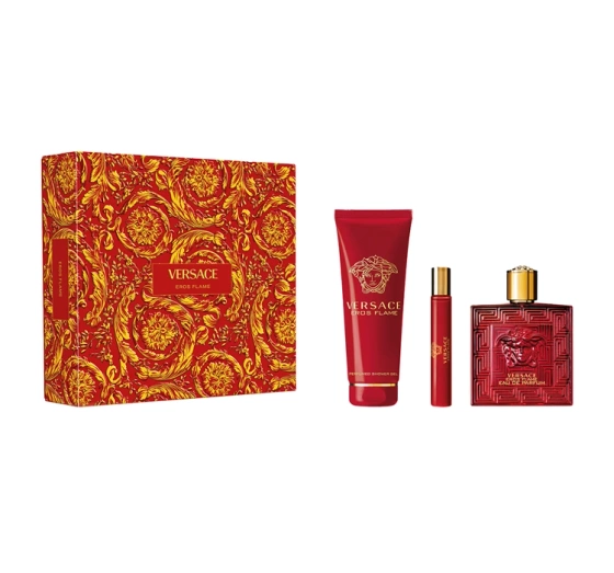 Versace Eros Flame woda perfumowana spray 100 ml 10 ml żel pod prysznic 150 ml