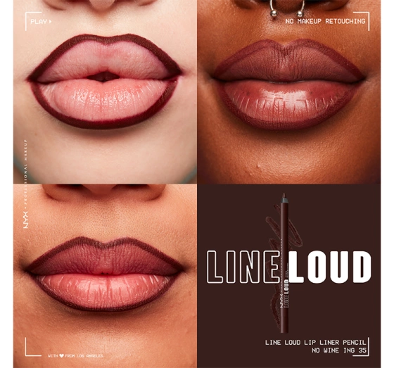 NYX Professional Makeup Line Loud Lip Pencil konturówka do ust 35 No Wine-Ing 1,2 g