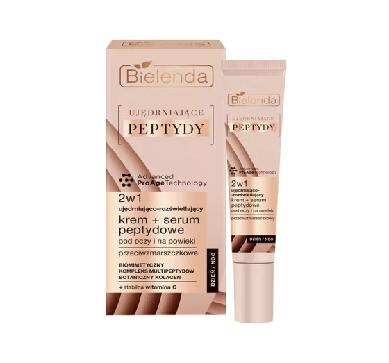 Bielenda Ujędrniające Peptydy krem serum peptydowe 2w1 pod oczy i na powieki 15 ml