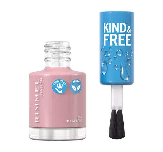 RIMMEL KIND & FREE WEGAŃSKI LAKIER DO PAZNOKCI 154 MILKY BARE 8ML