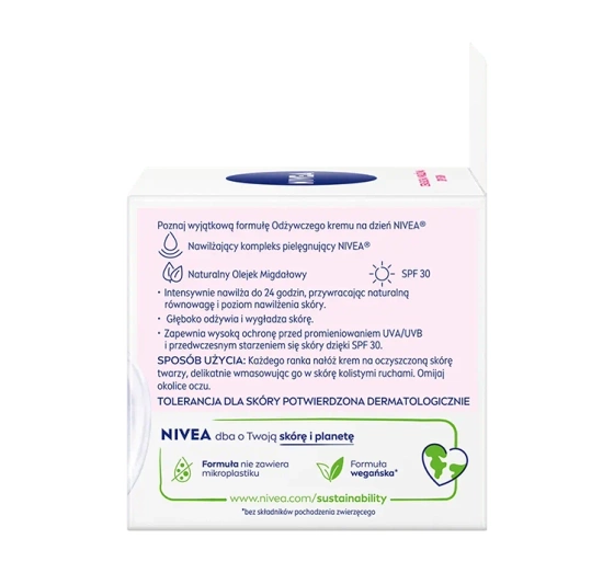 NIVEA 24h Nawilżenia odżywczy krem na dzień SPF30 50 ml