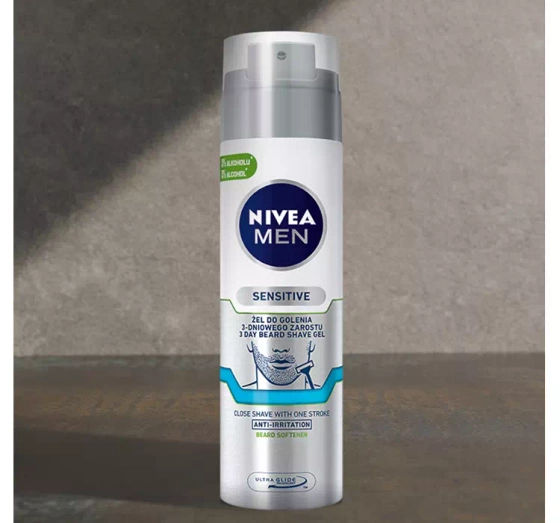 NIVEA MEN Sensitive żel do golenia 3-dniowego zarostu 200 ml