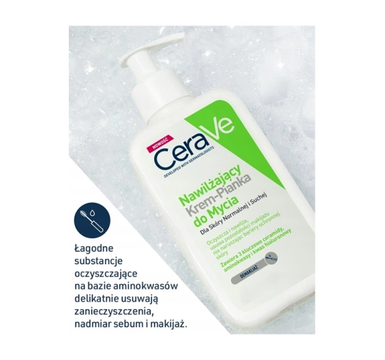 CeraVe nawilżający krem-pianka do mycia do skóry normalnej i suchej 236 ml