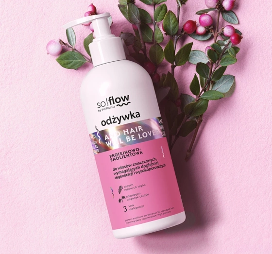 So!Flow proteinowo-emolientowa odżywka do włosów zniszczonych 300ml