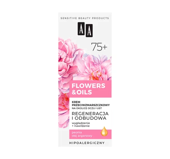 AA Flowers&Oil Regeneracja 75 krem przeciwzmarszczkowy pod oczy i okolicie ust 15 ml
