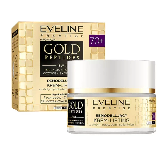 Eveline Cosmetics Gold Peptides 70 remodelujący krem liftingujący do twarzy 3w1 50 ml