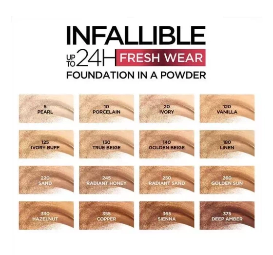 L'Oréal Paris Infaillible 24 H Fresh Wear podkład w pudrze 140 9 g